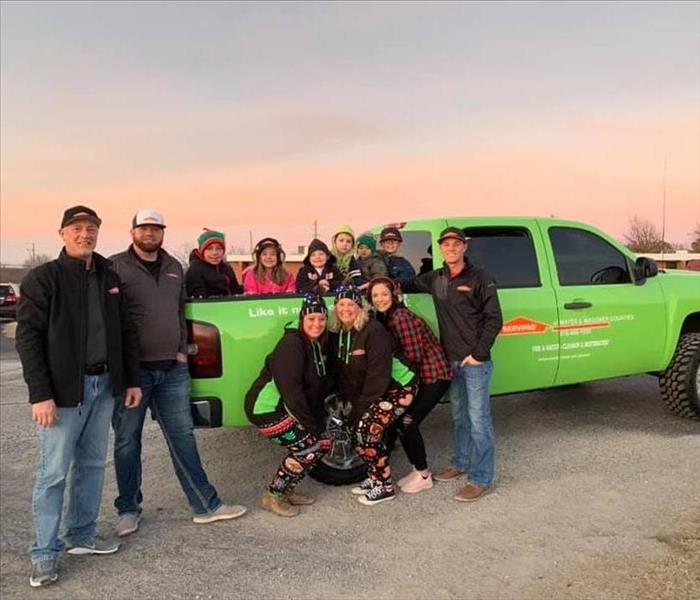 All of the SERVPRO of Mayes & Wagoner Counties family supporting the company