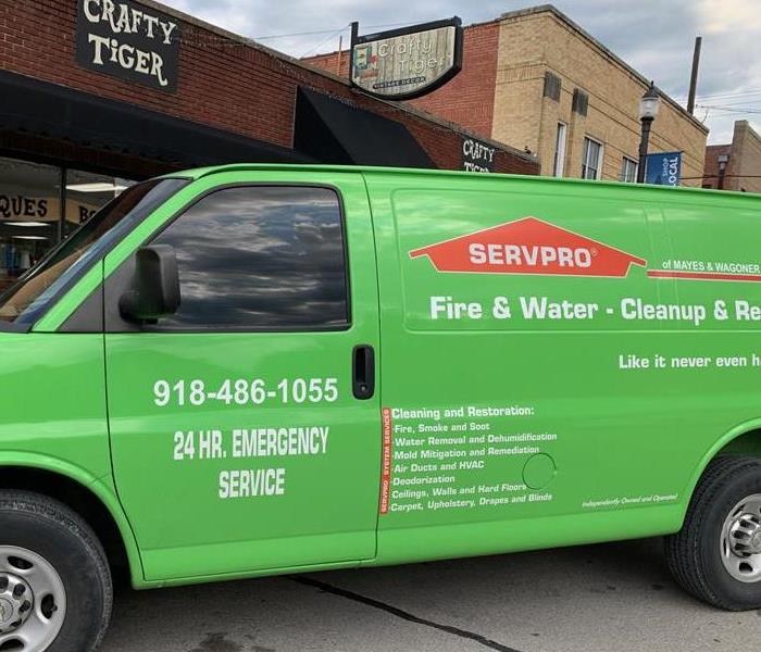 SERVPRO van at an ERP 